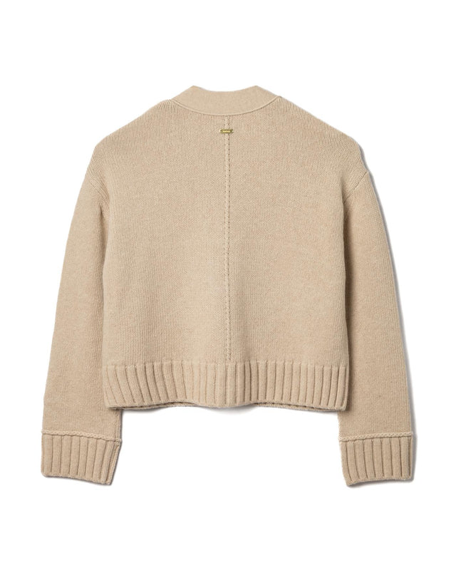 FAYE KNITTED CARDIGAN - OATMEAL LKN1681ST53 -OATMEAL BARBOUR 