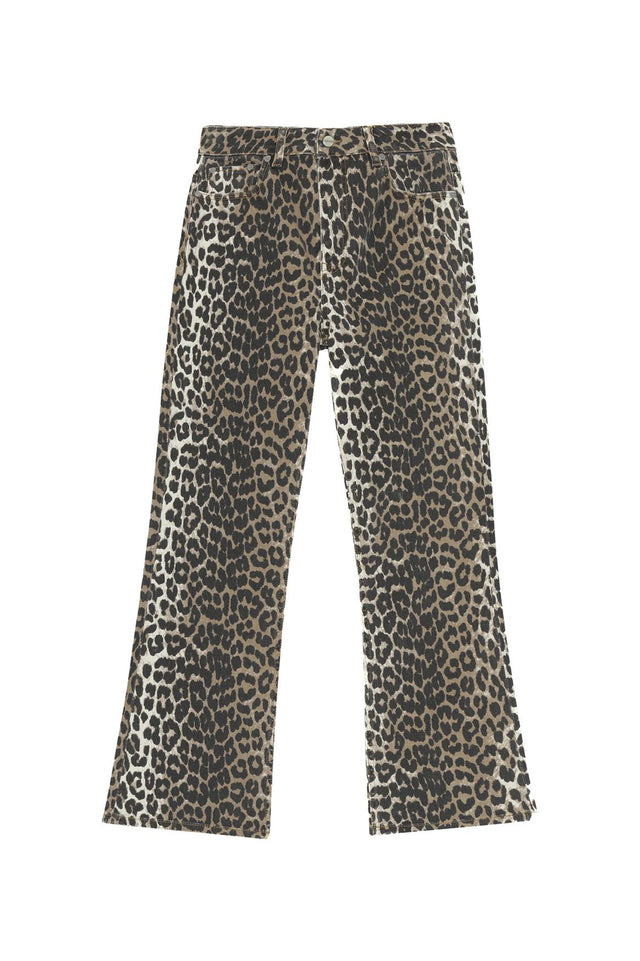 BETZY CROPPED JEANS - LEOPARD