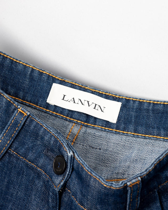 DARTED WIDE-LEG TROUSERS - MEDIUM BLUE RW-TR0316-D089-E25 -23 MEDIUM BLUE LANVIN 