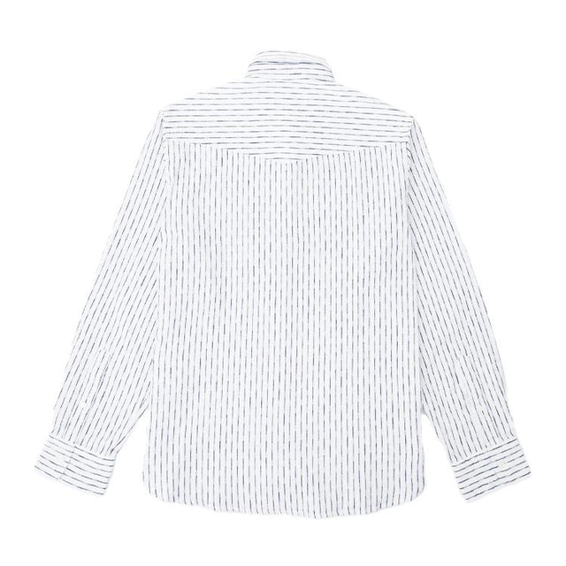 BENOIT COTTON STRIPE SHIRT - WHITE/ NIGHT SKY S25MSHI019 -WHITE/NIGHT SKY OFFICINE GENERALE 