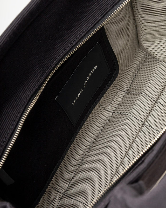 THE JACQUARD LARGE TOTE BAG - BLACK