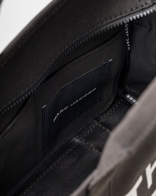 THE CANVAS MEDIUM TOTE BAG - BLACK