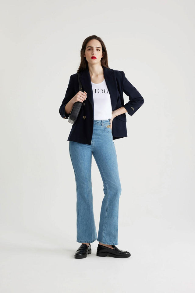 DOUBLE-BREASTED JACKET - NAVY