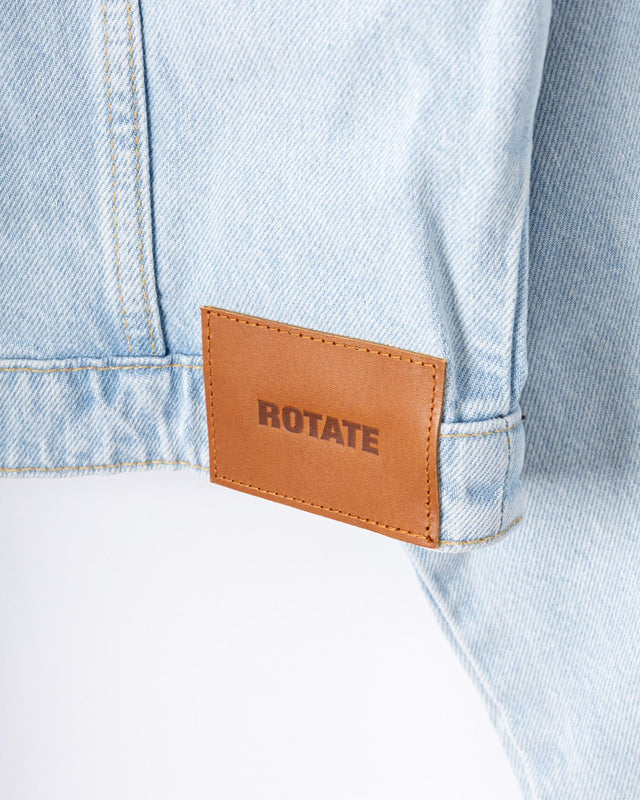 ROUND SLEEVE DENIM JACKET - LIGHT BLUE DENIM 1138261468 -1468 LIGHT BLUE DENIM ROTATE 
