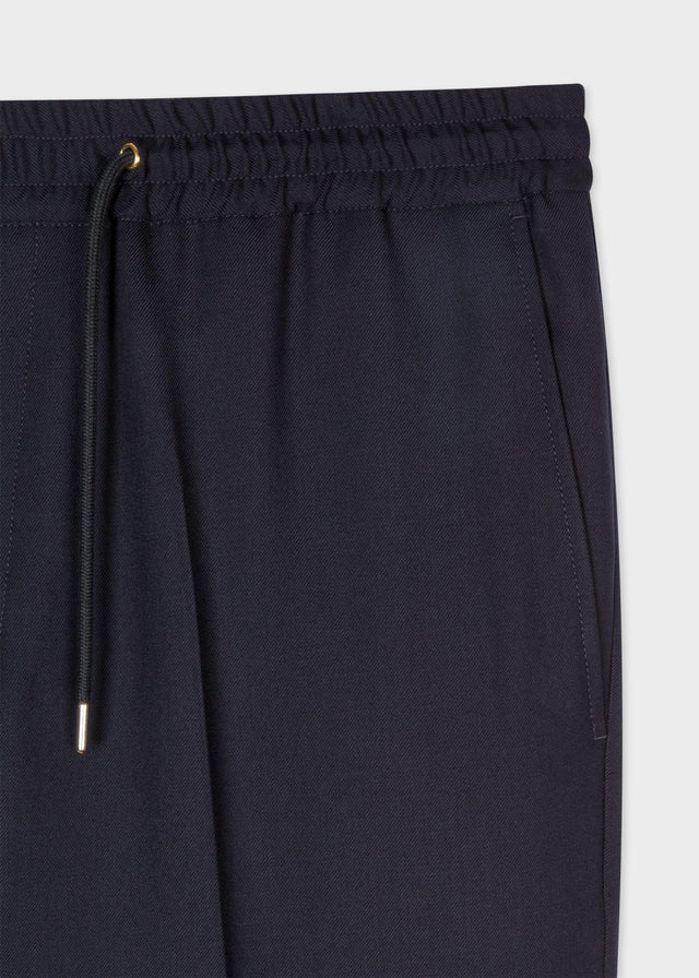 A SUIT TO TRAVEL IN DRAWSTRING-WAIST WOOL TROUSERS - NAVY M1R-921T-G00001 -49 Navy PAUL SMITH 