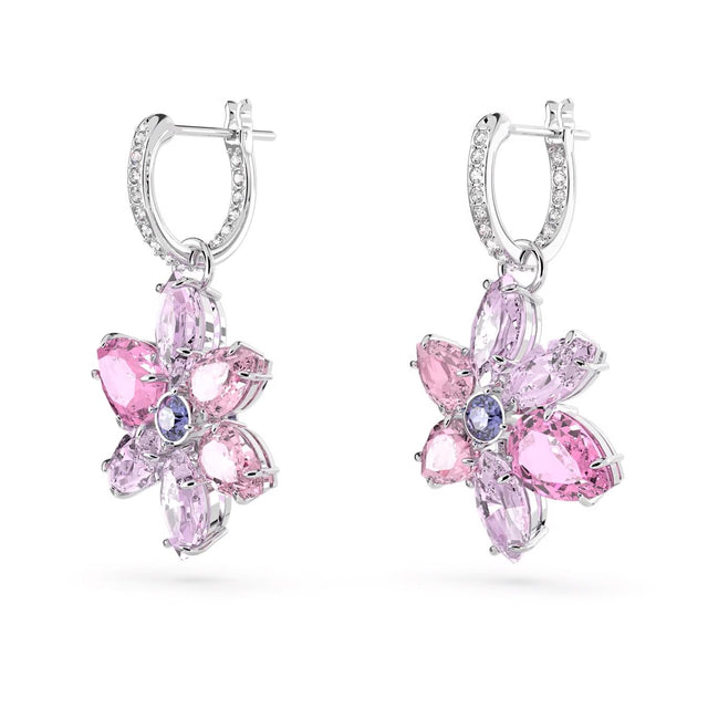 GEMA DROP EARRINGS - PINK/RHODIUM PLATED 5658397 PINK/RHS SWAROVSKI 