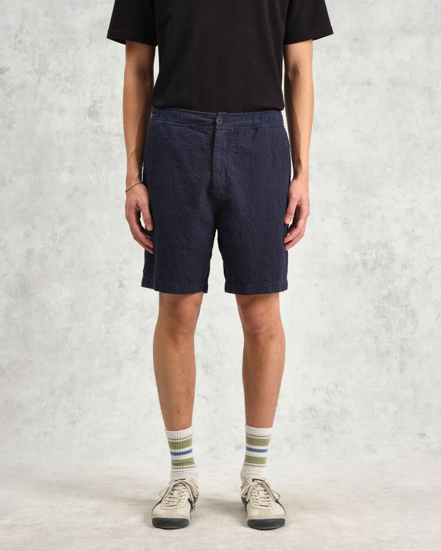 KURT SHORT HONEYCOMB DOBBY - NAVY SS25-STS-KUR-BRV-NVY -NAVY WAX LONDON 