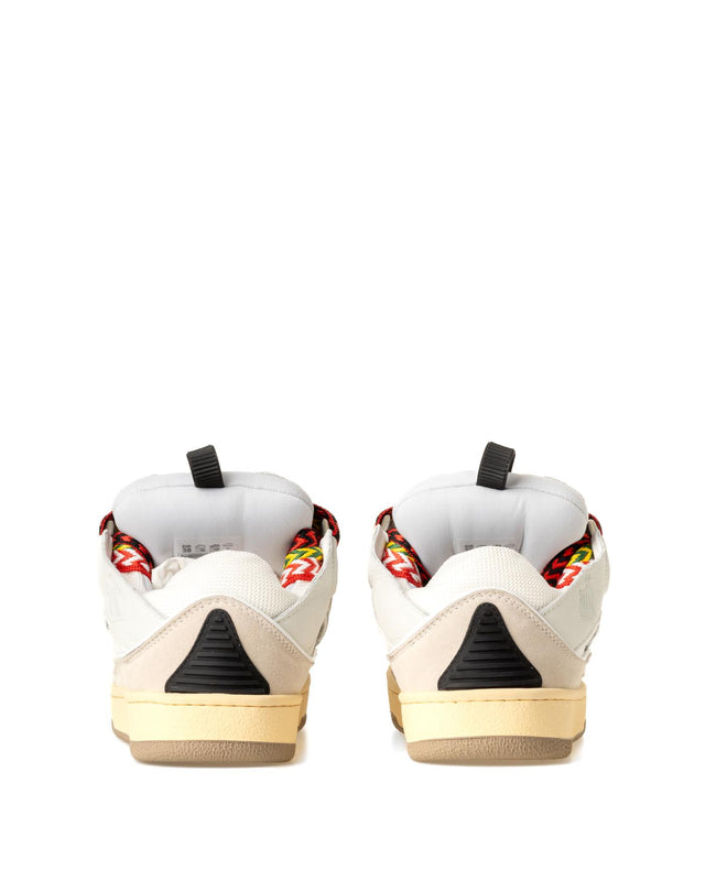 LEATHER CURB SNEAKERS - WHITE FU-SKDK12-DRA2-P25 -00 WHITE LANVIN 