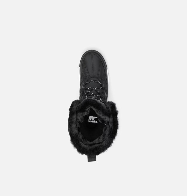 WHITNEY II PLUS TALL LACE WATERPROOF SNOW BOOTS - BLACK/SALT 2088261 Black, Sea Salt SOREL 