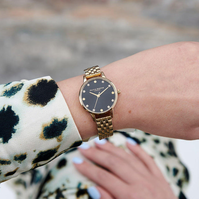 CLASSICS DIAL WATCH - GOLD/ BLACK OB16SE17 -GOLD/ BLACK DIAL OLIVIA BURTON 