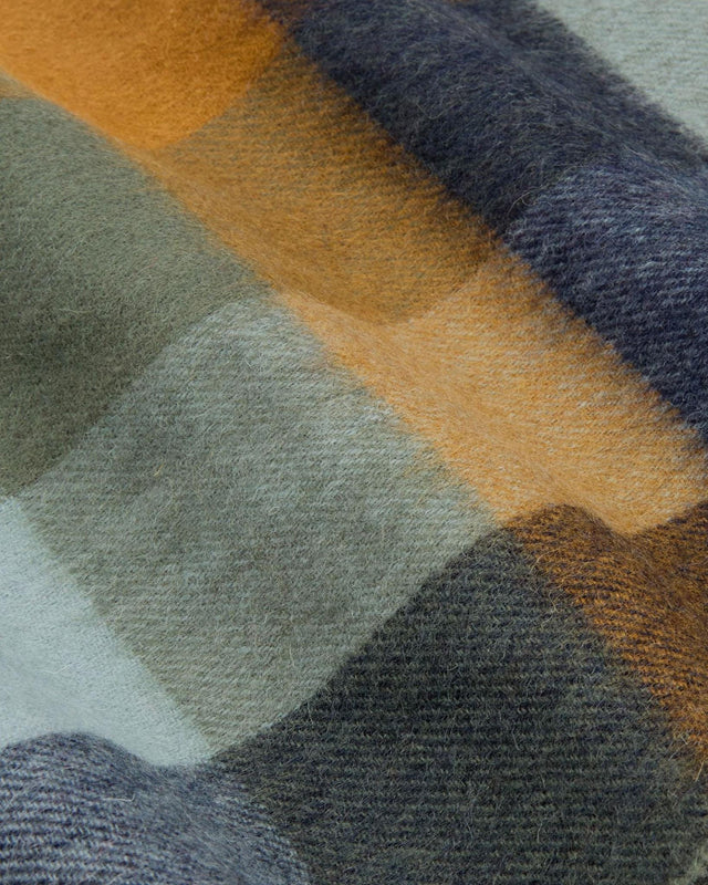 LAMBSWOOL TATTERSALL SCARF - OREST/ BRONZE BROWN USC0005GN92 -FOREST/BRONZE BROWN BARBOUR 