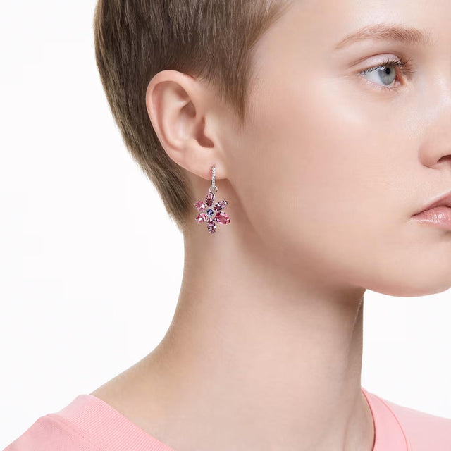 GEMA DROP EARRINGS - PINK/RHODIUM PLATED 5658397 PINK/RHS SWAROVSKI 