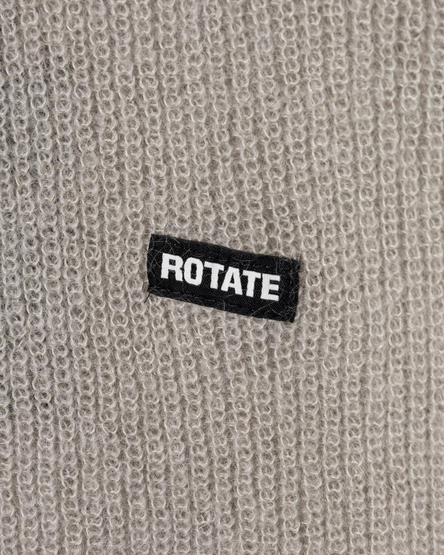 LIGHT KNIT LOGO SWEATER - GHOST GRAY