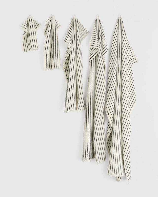 GUEST TOWEL - RACING GREEN STRIPES TT-RG30X50 -Racing Green Stripes TEKLA 