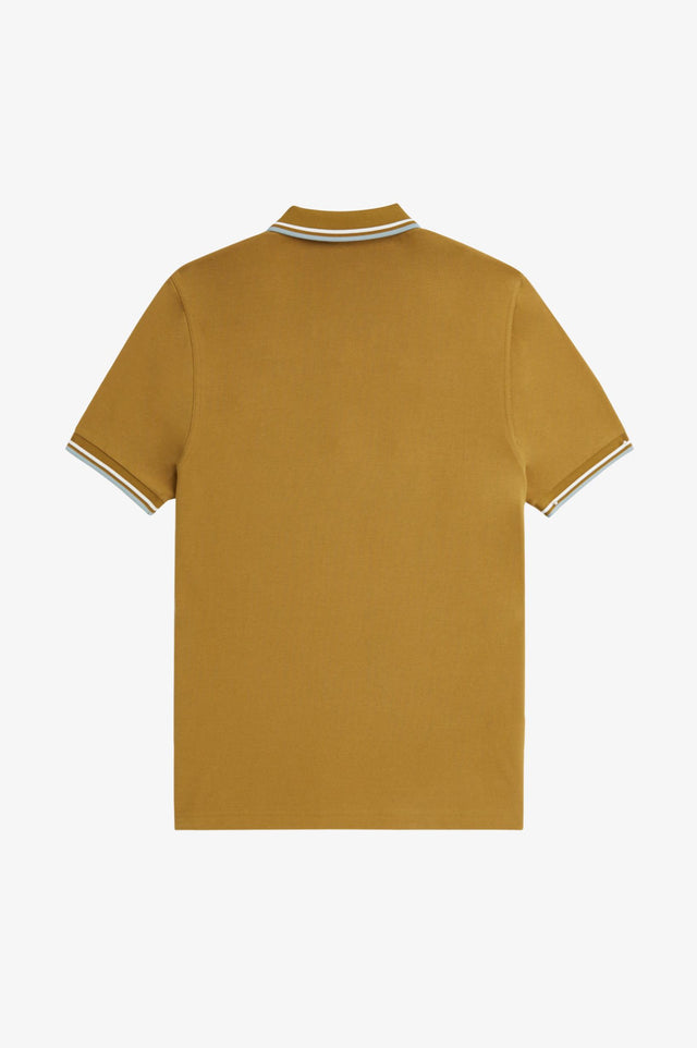 THE TWIN TIPPED POLO SHIRT - DARK CARAMEL M3600 -V23 FRED PERRY 