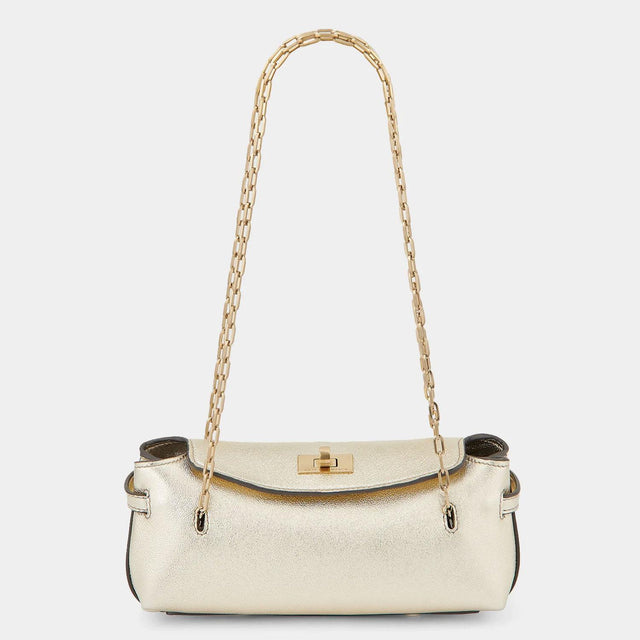MINI WAVERLEY BAG - LIGHT GOLD METALLIC NAPPA 192057 Metallic Nappa ANYA HINDMARCH 