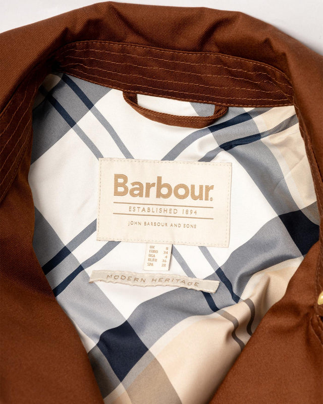AOIFE SHOWERPROOF TRENCH - -VICUNA/ HESSIAN TARTAN LSP0246BR51 -VICUNA/HESSIAN TARTAN BARBOUR 