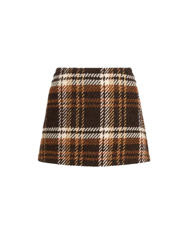 A LINE MINI SKIRT - AUTUMN CHECKERBOARD SK0860231 -5076 AUTUMN CHECKERBOARD PATOU 