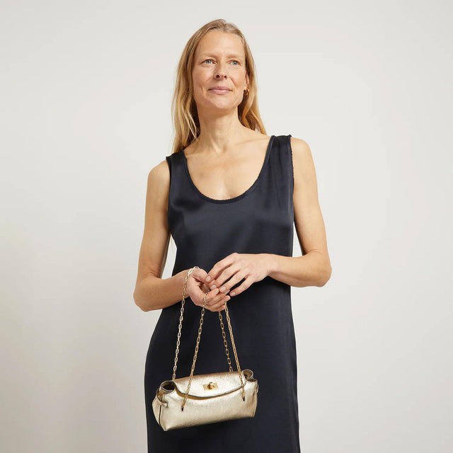 MINI WAVERLEY BAG - LIGHT GOLD METALLIC NAPPA 192057 Metallic Nappa ANYA HINDMARCH 