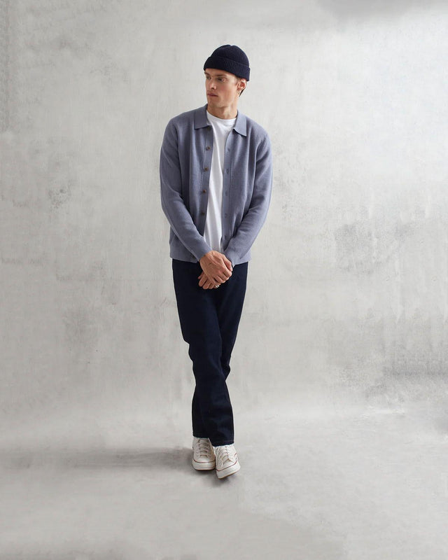 TRISTAN SHIRT - BLUE PS24-KNT-TRS-BBY-BLU BLUE WAX LONDON 