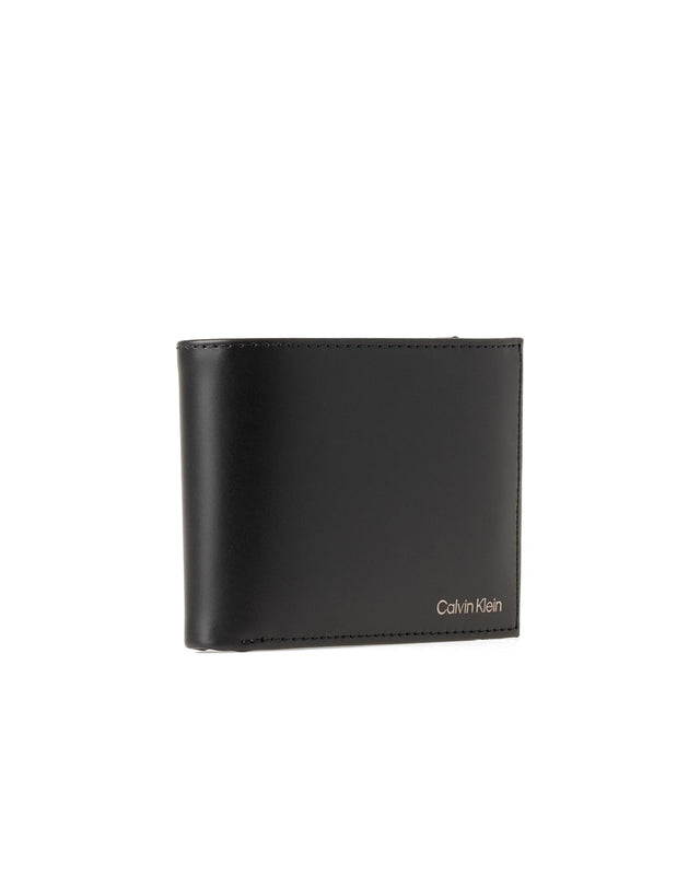 LEATHER RFID BILLFOLD WALLET - BLACK