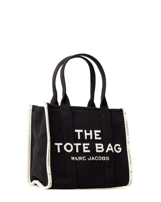THE JACQUARD LARGE TOTE BAG - BLACK