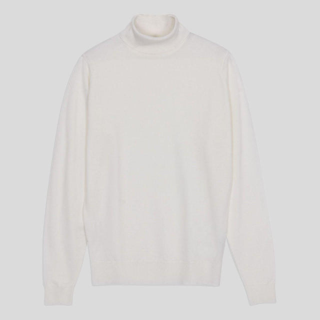 John Smedley CHERWELL PULLOVER ROLL NECK LSSNOW WHITE