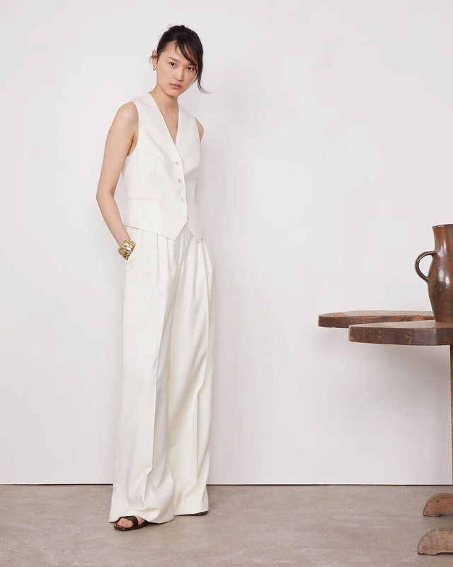 CLEO WAISTCOAT - ECRU S25WTLG421 -ECRU OFFICINE GENERALE 