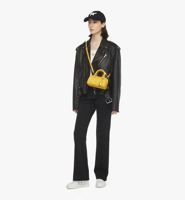 ELLA BOSTON BAG IN MAXI MONOGRAM LEATHER - YELLOW MWBESEA04Y0001 YELLOW MCM 