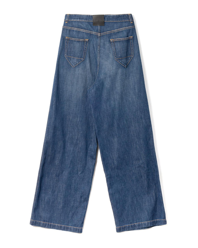 DARTED WIDE-LEG TROUSERS - MEDIUM BLUE RW-TR0316-D089-E25 -23 MEDIUM BLUE LANVIN 