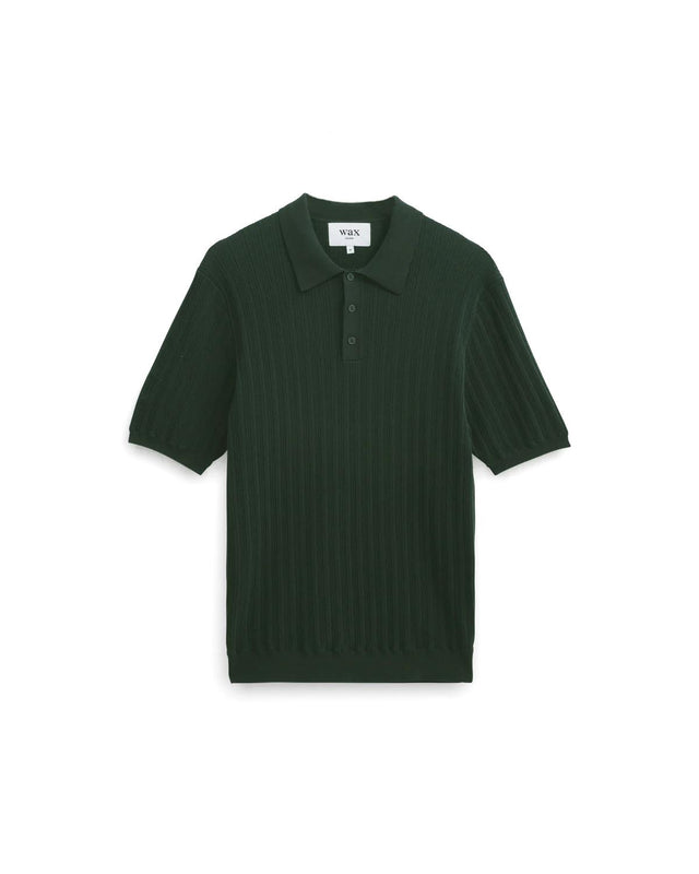 NAPLES POLO - GREEN SS24-KNT-NPL-BAR-GRN GREEN WAX LONDON 