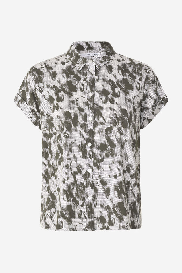 MAJAN SHORT SLEEVED SHIRT - BLURRED FLOWER F19123672 -BLURRED FLOWER SAMSOE SAMSOE 