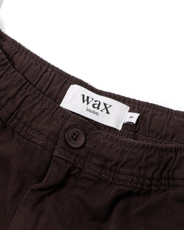 ORGANIC COTTON TROUSER - DARK BROWN AW25-TRO-KUR-BFK-DKB -DARK BROWN WAX LONDON 