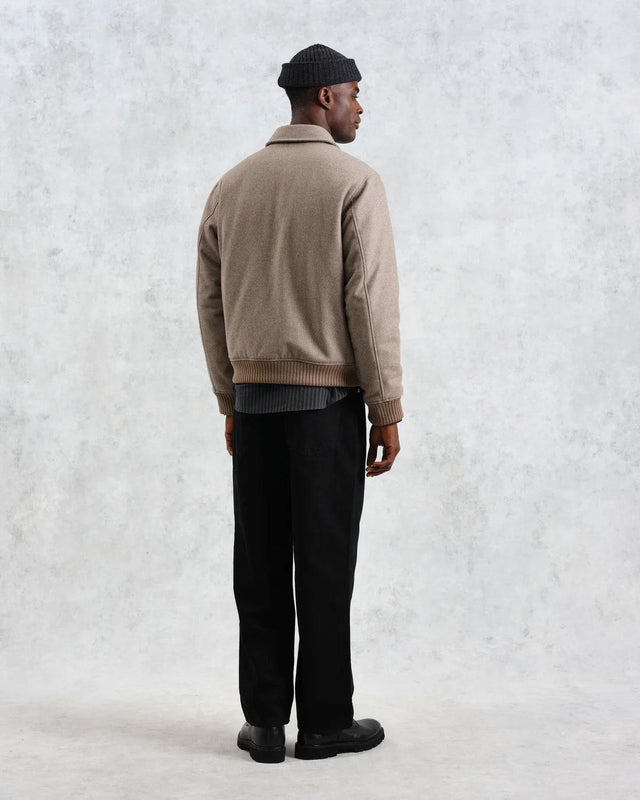 KNOLL WOOL BOMBER JACKET - NATURAL AW24-JKT-KNO-BKN-NAT -NATURAL WAX LONDON 