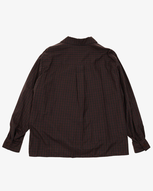 IG O CHECK SHIRT - GREY/RED 2311-0158-262 15 BEAMS 