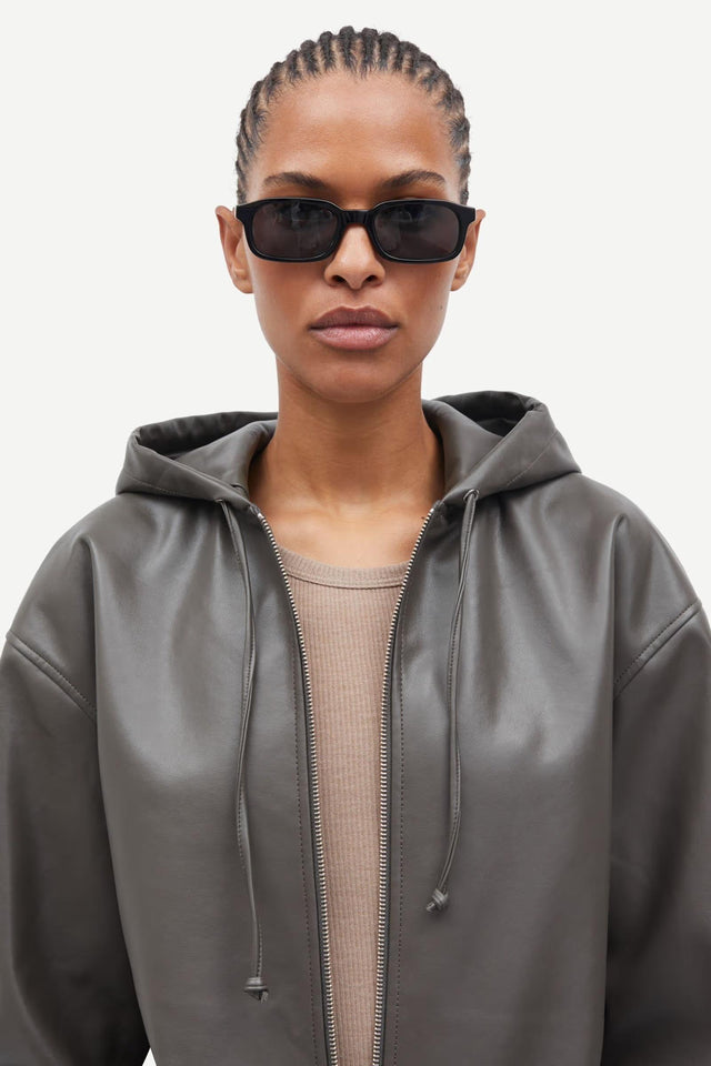 SAVANA ZIP HOODIE - BELUGA F25100151 -BELUGA SAMSOE SAMSOE 