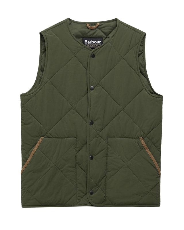 MODIFIED LIDDESDALE QUILT GILET - OLIVE MGI0299OL52 -OLIVE BARBOUR 