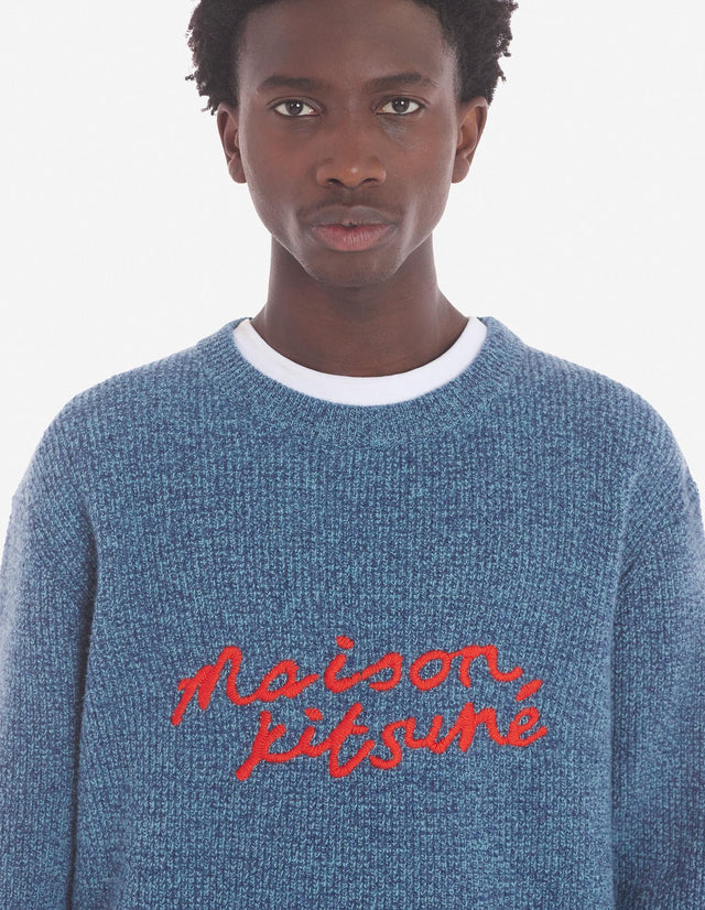 HANDWRITING COMFORT JUMPER - SKY BLUE MELANGE