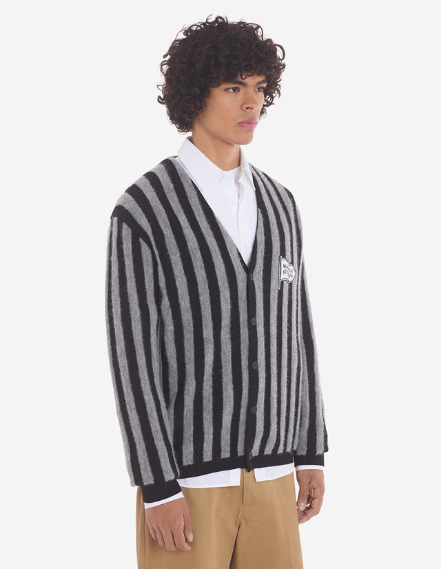 STRIPED COMFORT JUMPER - BLACK/STONE STRIPES