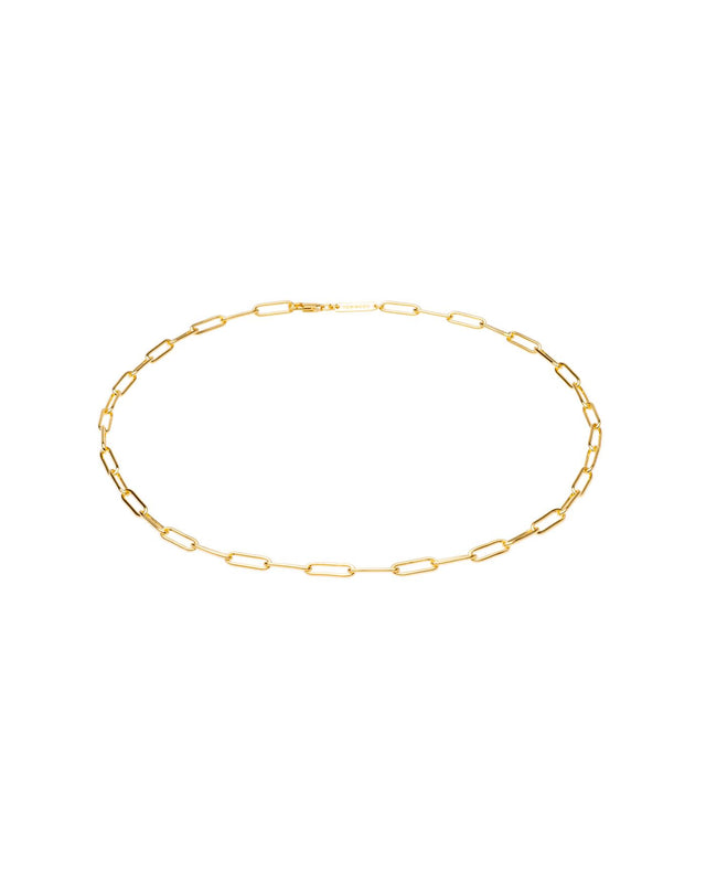 BOX CHAIN NECKLACE - GOLD 100072 -GOLD TOM WOOD 