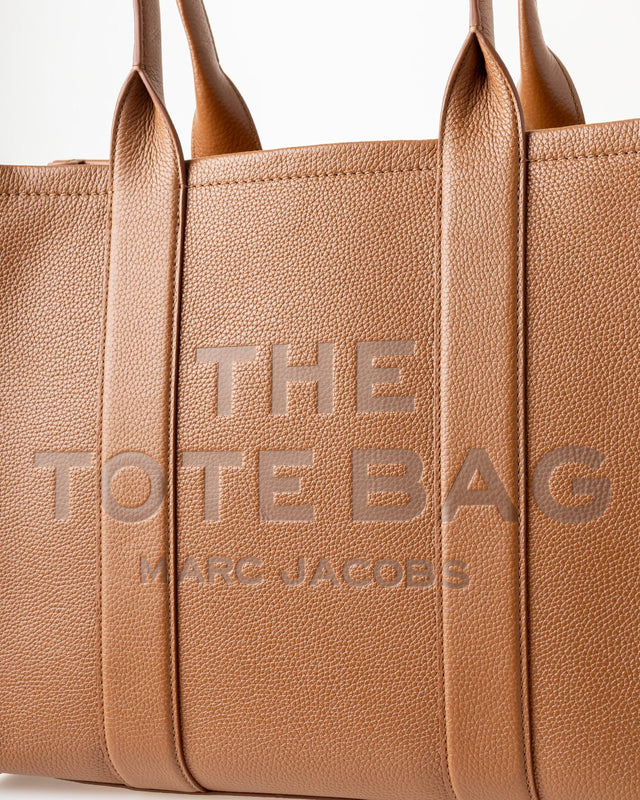 THE LEATHER LARGE TOTE BAG - ARGAN OIL