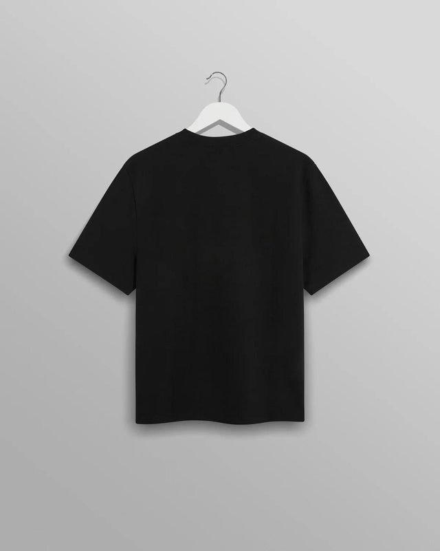 DEAN TEXTURED T-SHIRT - BLACK WI00-TEE-DEA-APF-BLK BLACK WAX LONDON 