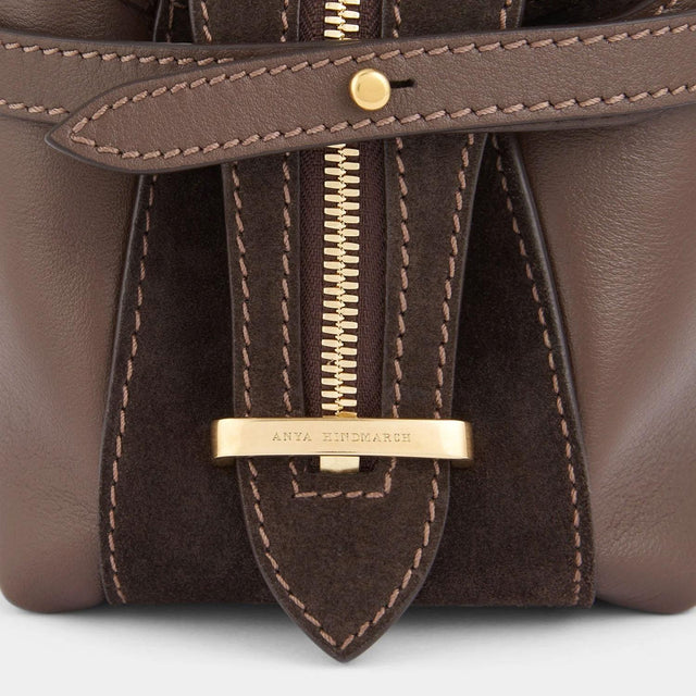 ANYA HINDMARCH 182225COFFE SUEDE