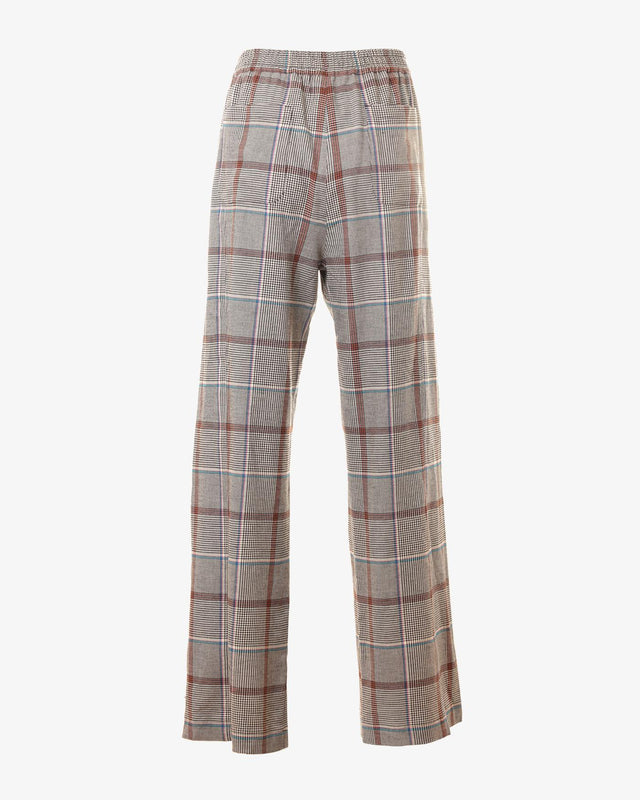 WOMENS TROUSERS - BROWN MULTI W2R-303T-L31082 92 PAUL SMITH 