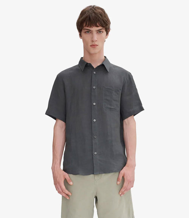 BELLINI LOGO SHORT-SLEEVE SHIRT - CHARCOAL GRAY LIAEK-H12551 LAD-CHARCOAL GRAY A.P.C. 