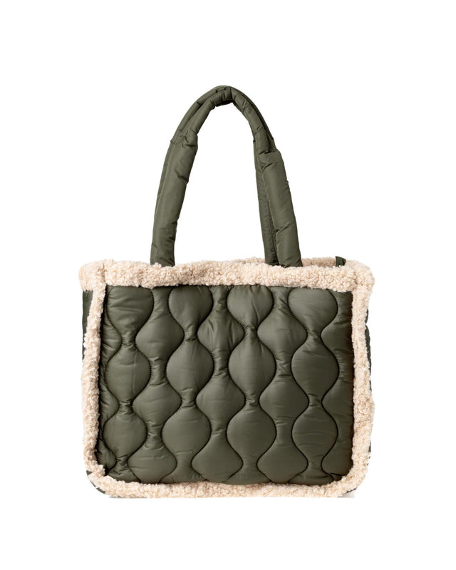 MARNIE QUILT TOTE BAG - OLIVE LBA0482OL71 -OLIVE BARBOUR 