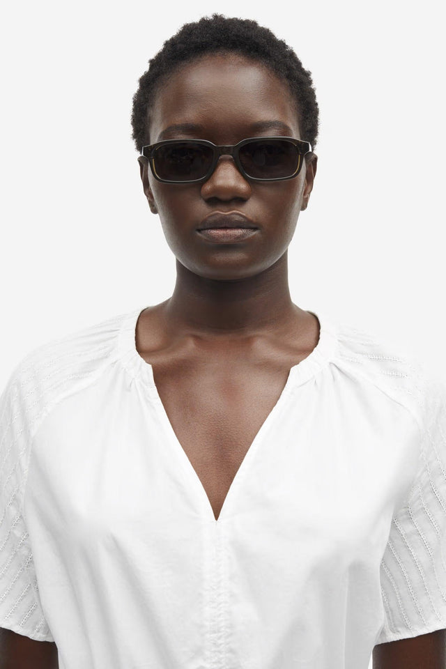 SATOMA BLOUSE - WHITE F25100007 -WHITE SAMSOE SAMSOE 