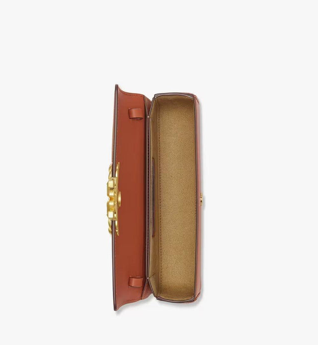 HIMMEL SHOULDER BAG IN SPANISH CALF LEATHER - BROWN MWSESAC06C7001 BROWN MCM 