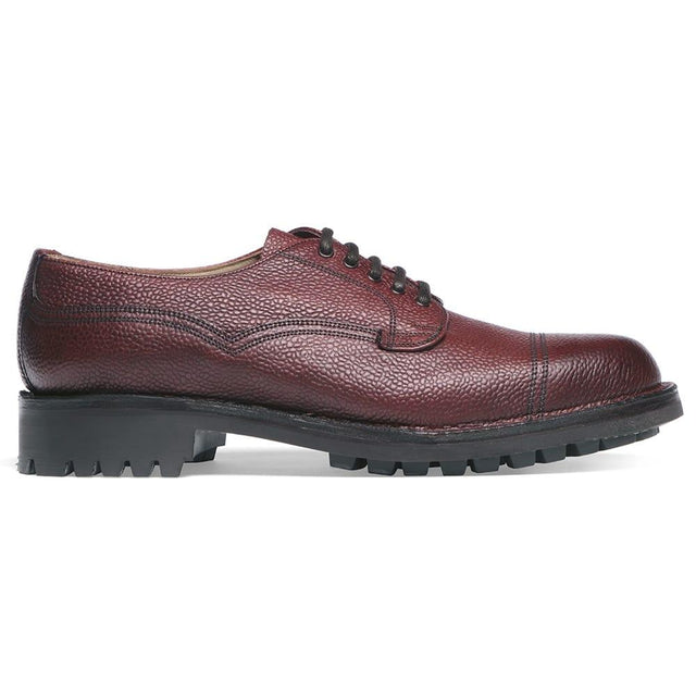 CAIRNGORM II C VELDTSCHOEN DERBY LEATHER SHOES - BURGUNDY GRAIN