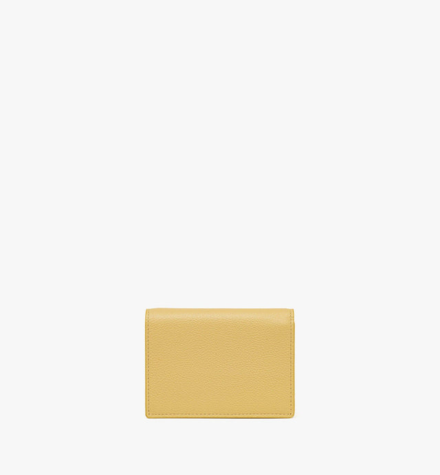 HIMMEL EMBOSSED LOGO LEATHER SNAP WALLET - YELLOW MYSESAC03Y7001 YELLOW MCM 